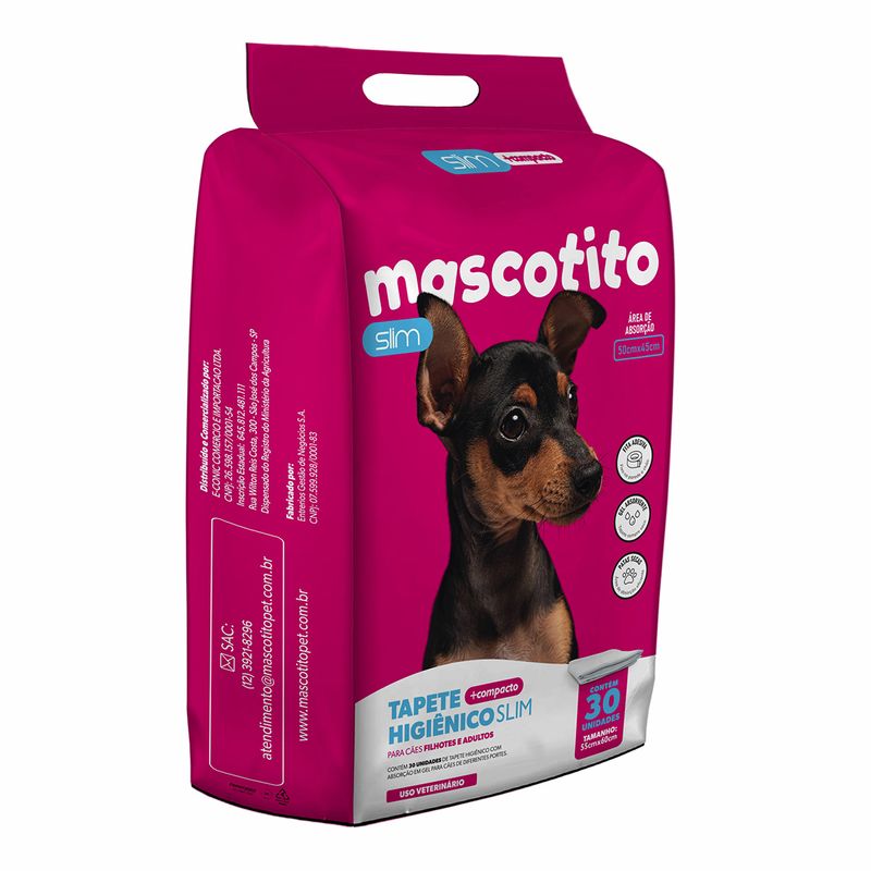 Foto do produto Tapete Higiênico Mascotito Slim 60x55 com 30 Unidades no pet shop online da Tudo de Bicho