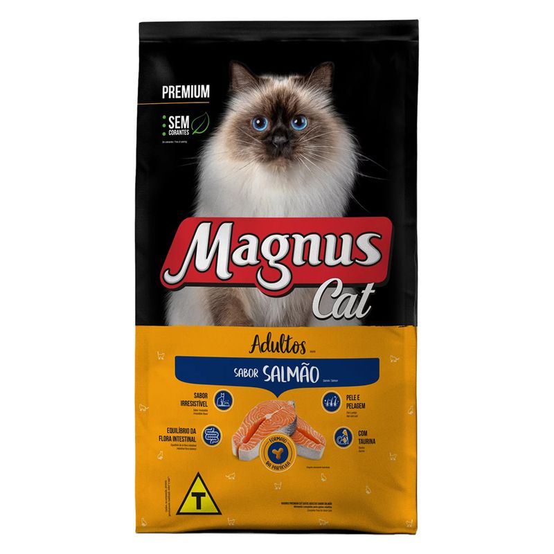 Foto do produto Ração Magnus Premium para Gatos Adultos Salmão 10,1kg  no pet shop online da Tudo de Bicho