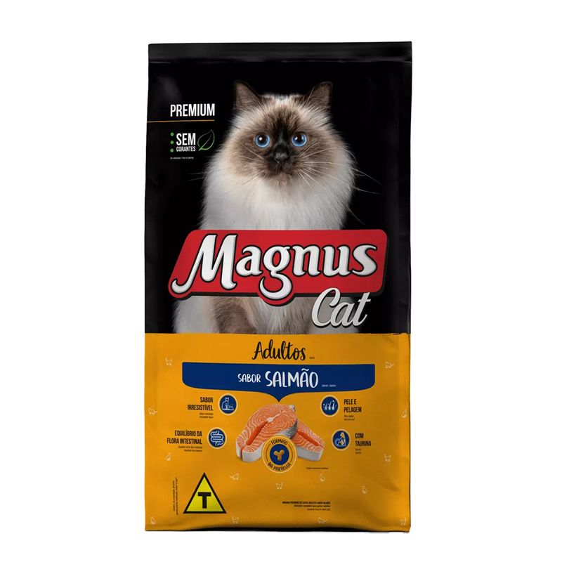 Foto do produto Ração Magnus Premium Gatos Adultos Salmão 1kg no pet shop online da Tudo de Bicho