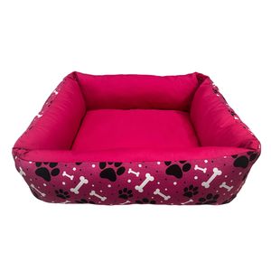 Cama para Cães e Gatos CamaPet Pata Osso Rosa