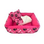 Foto-do-produto-Kit-Cama-Manta-Travesseiro-CamaPet-para-Caes-e-Gatos-Ossinho-Pink-P-no-pet-shop-online-da-Tudo-de-Bicho
