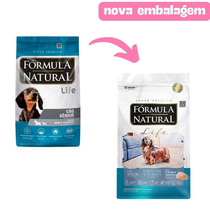 Foto do produto Ração Fórmula Natural Cães Sênior Raças Mini e Pequenas 7kg no pet shop online da Tudo de Bicho