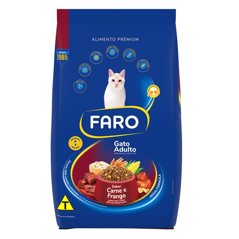 Foto-do-produto-Racao-Faro-para-Gatos-Adultos-Sabor-Carne-e-Frango-20kg-no-pet-shop-online-da-Tudo-de-Bicho