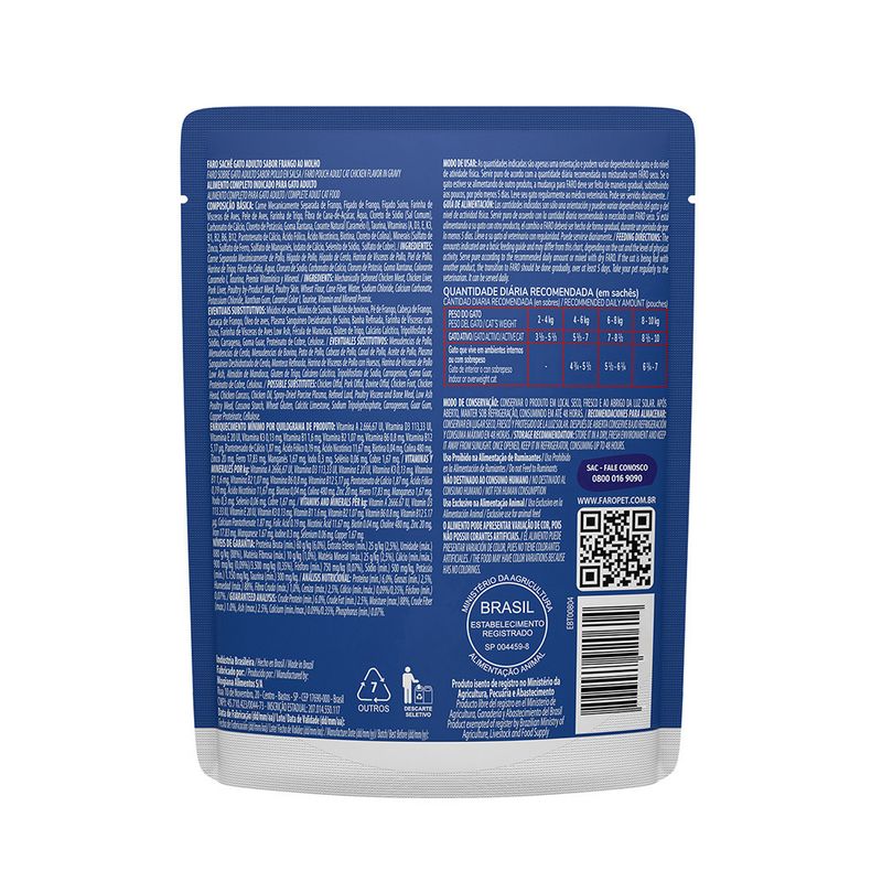Foto-do-produto-Racao-Umida-Faro-para-Gatos-Adultos-Sabor-frango-Sache-85g-no-pet-shop-online-da-Tudo-de-Bicho