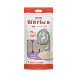 Petisco Para Gatos Snack Cremoso Nutrisco Atum E Bacalhau