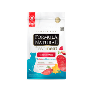 Ração Fórmula Natural Gatos Fresh Meat Castrado Carne