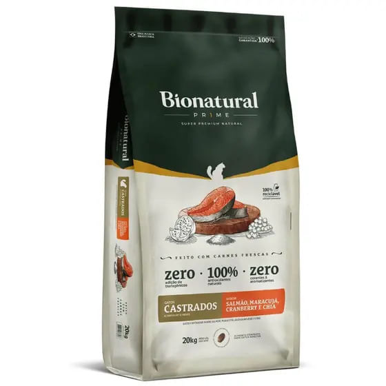 Foto-do-produto-Racao-Bionatural-Prime-Gatos-Castrados-Salmao-20kg-no-pet-shop-online-da-Tudo-de-Bicho