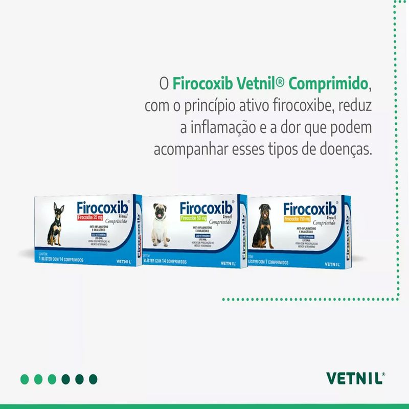 Foto-do-produto-Anti-Inflamatorio-Firocoxib-Vetnil-com-7-Comprimidos-para-Caes-150mg-no-pet-shop-online-da-Tudo-de-Bicho