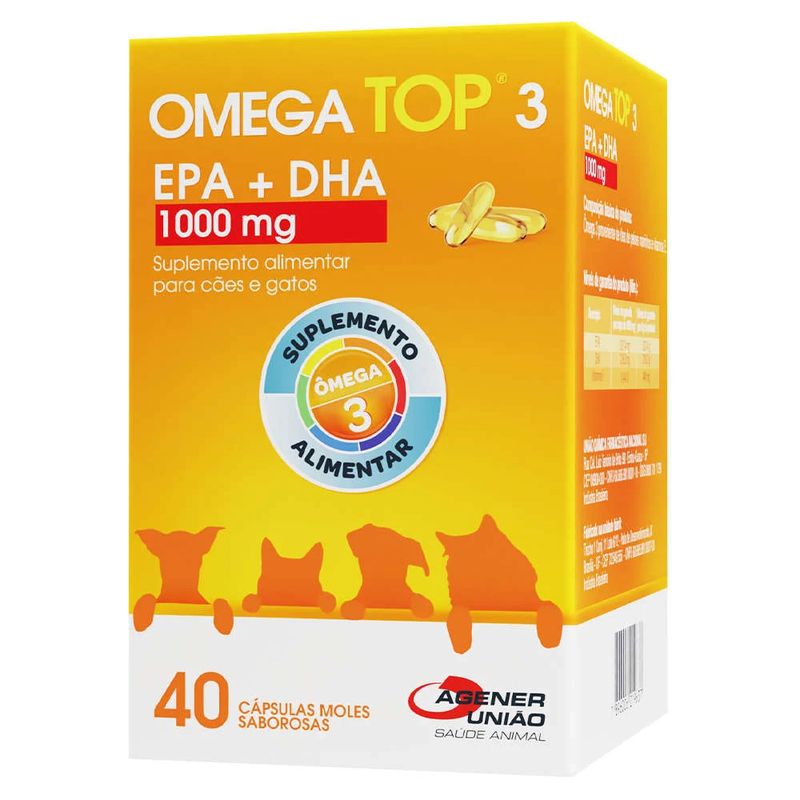 Foto-do-produto-Suplemento-Para-Caes-e-Gatos-Omega-Top-3-Agener-40-Capsulas-1000mg--no-pet-shop-online-da-Tudo-de-Bicho