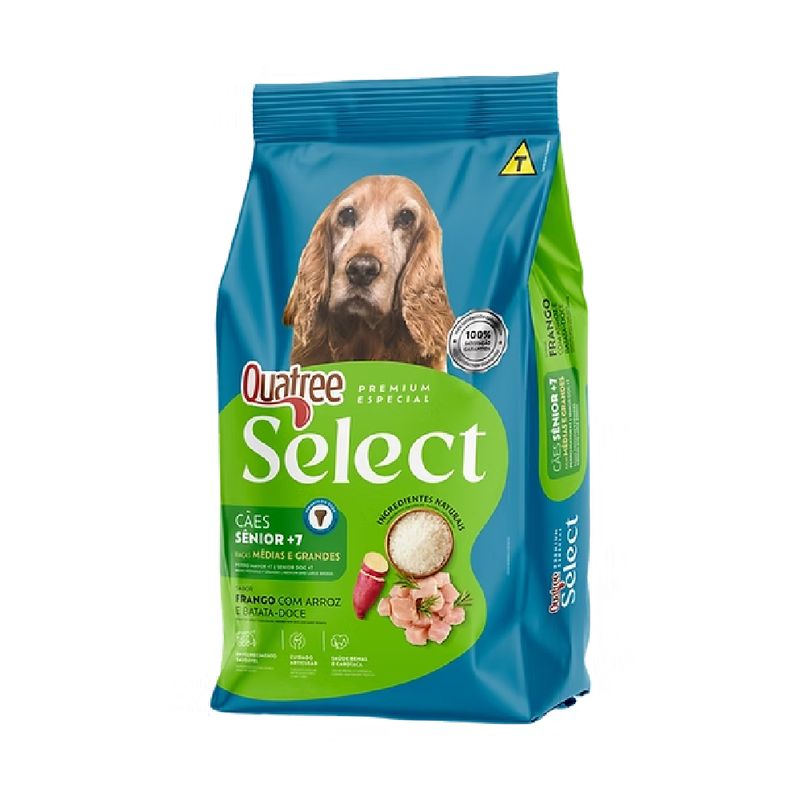 Foto-do-produto-Racao-Quatree-Select-Caes-Senior-Racas-Medias-e-Grandes-15kg-no-pet-shop-online-da-Tudo-de-Bicho