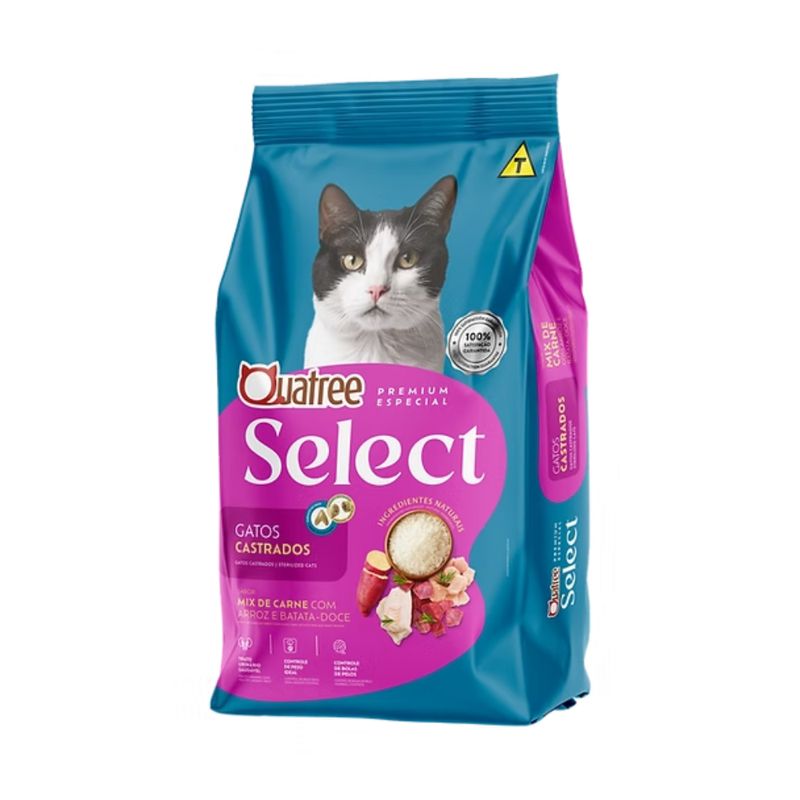 Foto-do-produto-Racao-Quatree-Select-Gatos-Castrados-Mix-Carne-20Kg-no-pet-shop-online-da-Tudo-de-Bicho