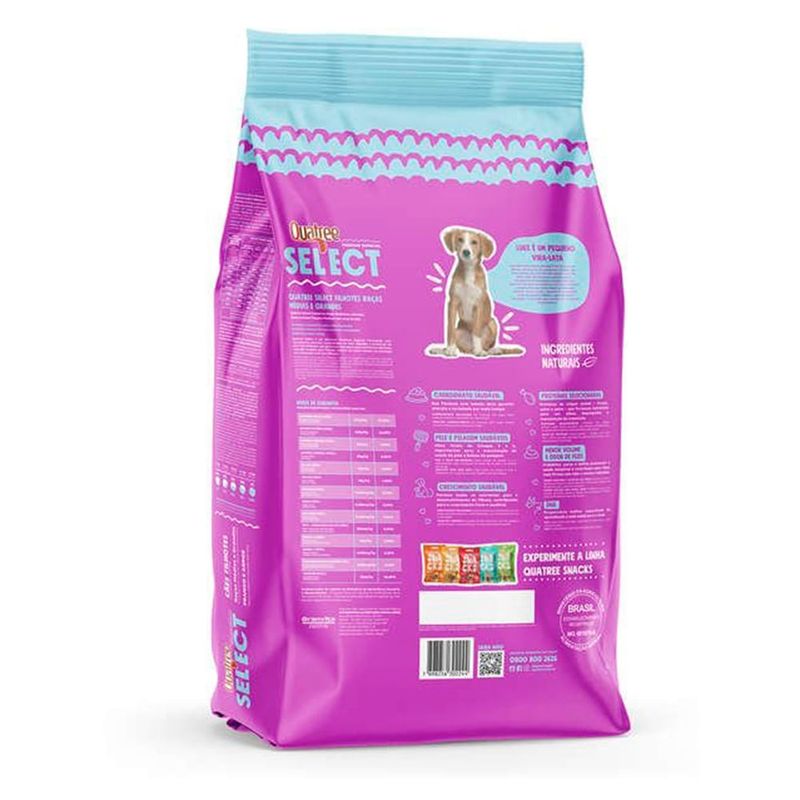 Foto-do-produto-Racao-Quatree-Select-Caes-Filhotes-Racas-Medias-e-Grandes-Frango-e-Arroz---20kg-no-petshop-online-da-Tudo-de-Bicho