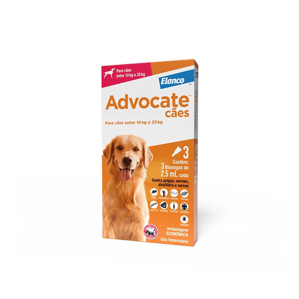 Antipulgas Advocate Cães 10 a 25kg