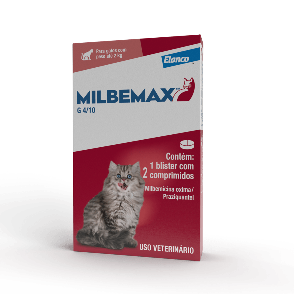 Milbemax Vermifugo para Gatos Comprimidos Tudo de Bicho
