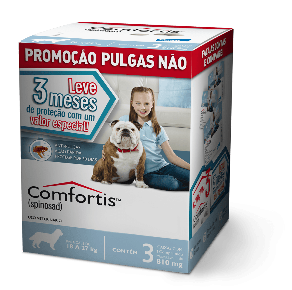 Antipulgas 810mg Comfortis Cães 18 a 27kg