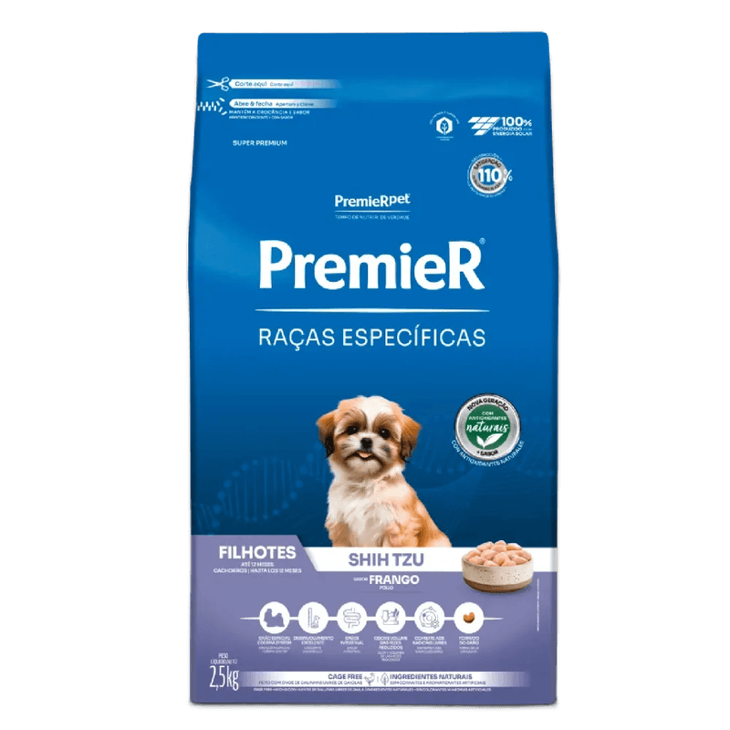 Racao Premier Racas Especificas Shih Tzu Filhotes 2.5kg frente