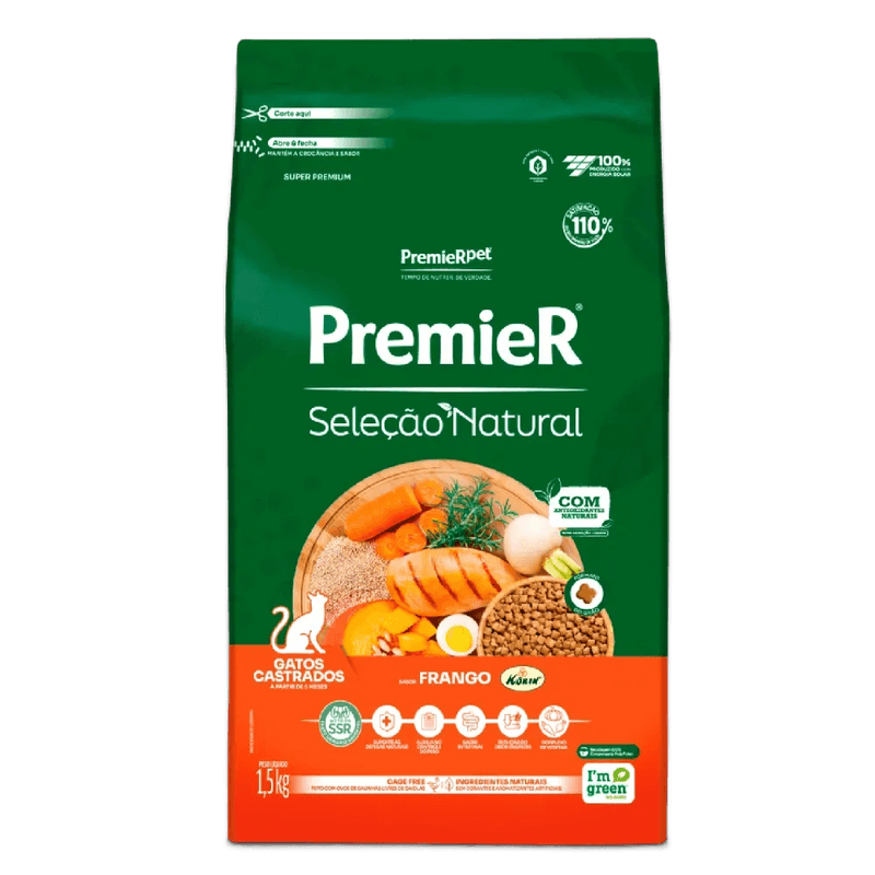 Racao-Premier-Selecao-Natural-Gatos-Castrados-Frango-1.5kg-frente