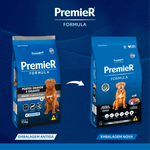 Nova embalagem Racao Premier Formula Caes Senior Racas Grande e Gigante Cordeiro