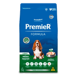 Racao Premier Formula Light Caes Adultos Racas Medias Frango 15kg frente