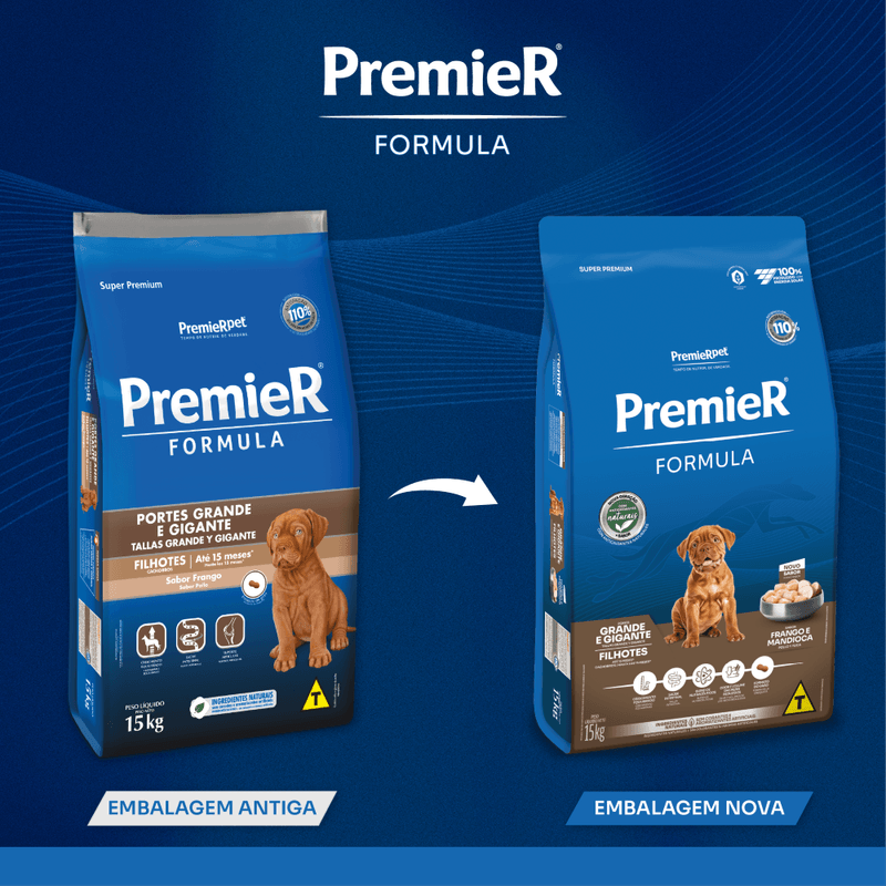 Antes-Depois_PremieR Formula Filhotes PGG Frango