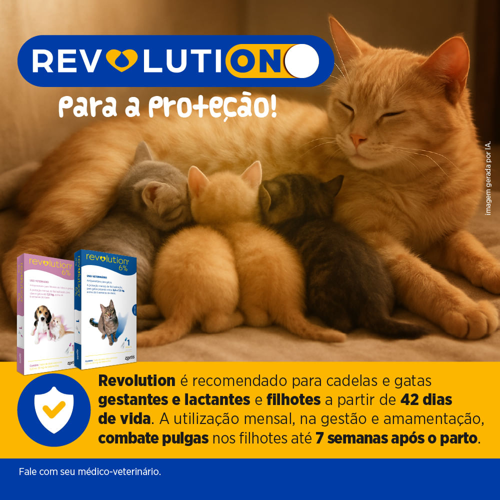 Antipulgas Revolution 6% para Cães e Gatos até 2,5kg