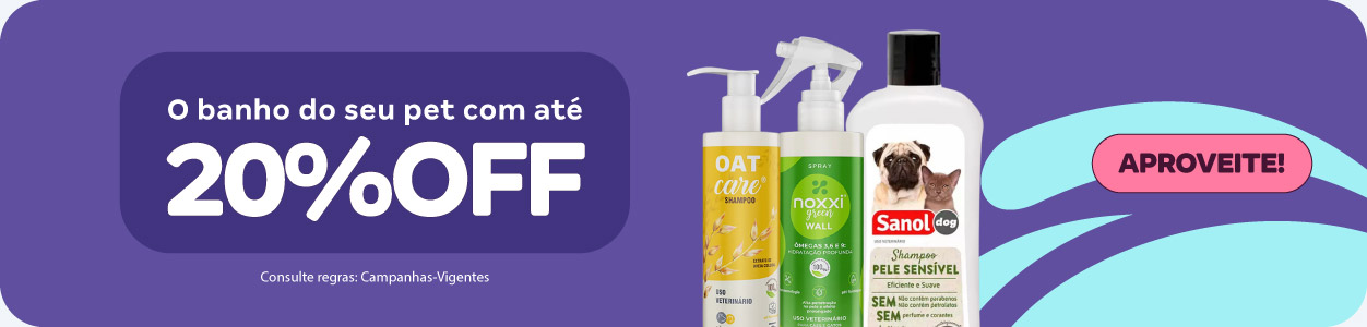 Produtos de banho com até 20%OFF