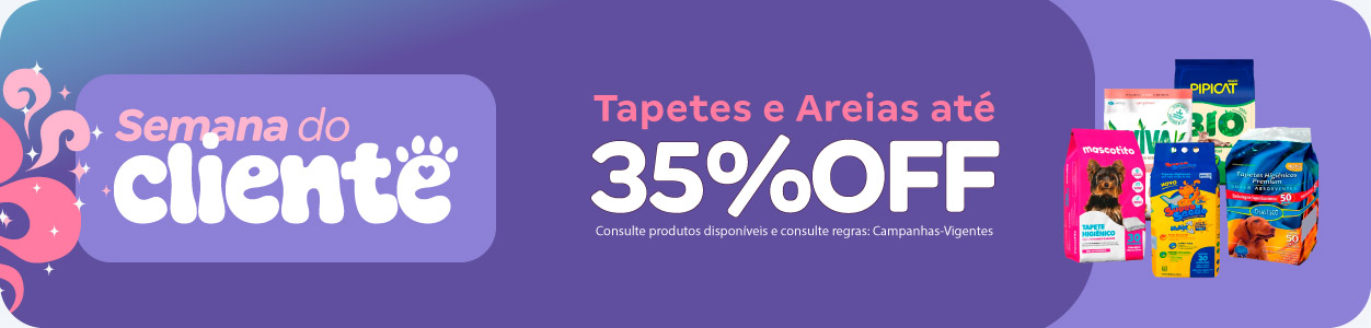 Tapetes e areias com até 35%OFF