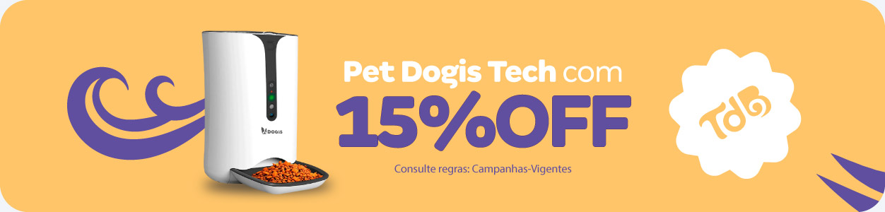 Pet Dogis Tech com 15%OFF