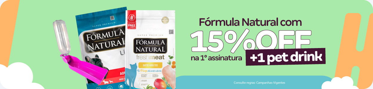 Formula Natural com 15%OFF na primeira assinatura